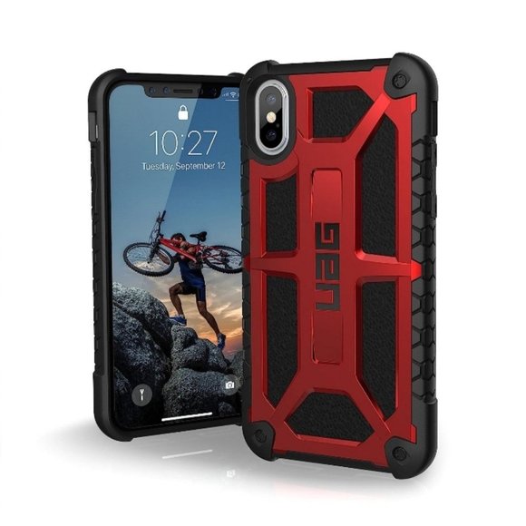 URBAN ARMOR GEAR UAG iPhone Xs/X [5.8-inch Screen] Case [Crimson] Rugged Shockpr - Picture 1 of 7